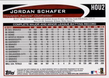 2012 Topps Houston Astros #HOU2 Jordan Schafer Back