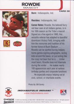 2008 Choice Indianapolis Indians #30 Rowdie Back