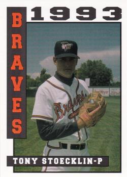 1993 Sport Pro Idaho Falls Braves #11 Tony Stoecklin Front