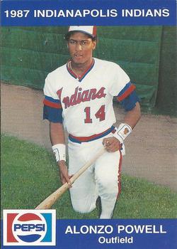 1987 Indianapolis Indians #33 Alonzo Powell Front