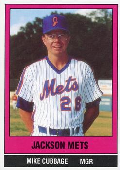 1986 TCMA Jackson Mets #24 Mike Cubbage Front