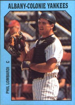 1985 TCMA Albany-Colonie Yankees #13 Phil Lombardi Front