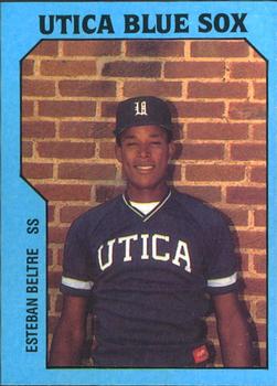 1985 TCMA Utica Blue Sox #12 Esteban Beltre Front