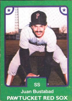 1984 TCMA Pawtucket Red Sox #25 Juan Bustabad Front