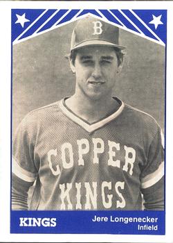 1983 TCMA Butte Copper Kings #18 Jere Longenecker Front
