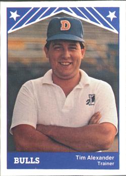 1983 TCMA Durham Bulls #27 Tim Alexander Front