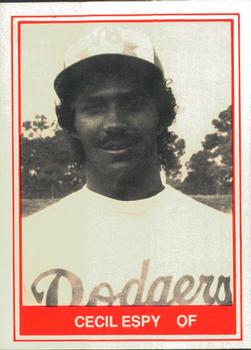 1982 TCMA Vero Beach Dodgers #22 Cecil Espy Front