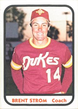 1981 TCMA Albuquerque Dukes #12 Brent Strom Front