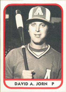 1981 TCMA Arkansas Travelers #12 David Jorn Front