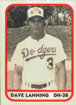 1981 TCMA Vero Beach Dodgers #9 Dave Lanning Front