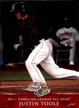 2011 Grandstand Carolina League All-Stars #NNO Justin Toole Front