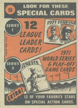 1972 Topps #50 Willie Mays Back