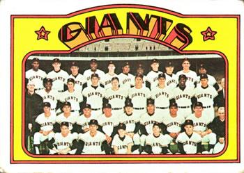 1972 Topps #771 San Francisco Giants Front