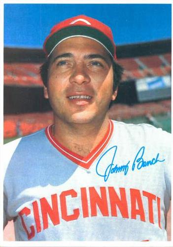 1980 Topps Superstar Photos (Gray Backs) #3 Johnny Bench Front