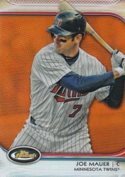 2012 Finest - Orange Refractors #83 Joe Mauer Front