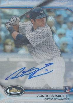 2012 Finest - Rookie Autographs Refractors #AR-ARO Austin Romine Front