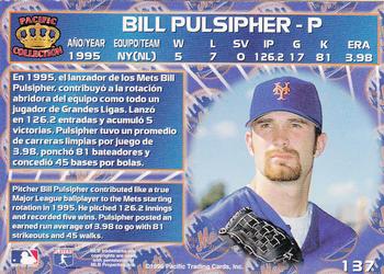 1996 Pacific Crown Collection #137 Bill Pulsipher Back