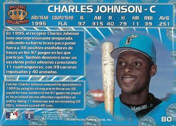 1996 Pacific Crown Collection #80 Charles Johnson Back