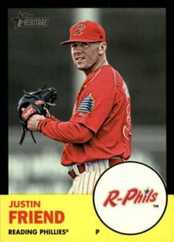 2012 Topps Heritage Minor League - Black #153 Justin Friend Front