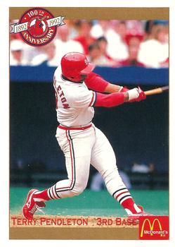 1992 Pacific McDonald's St. Louis Cardinals #40 Terry Pendleton Front