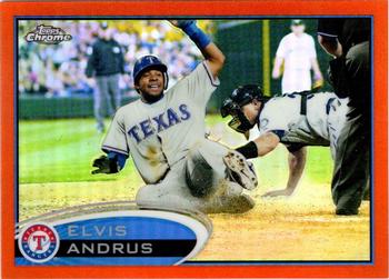 2012 Topps Chrome - Orange Refractors #149 Elvis Andrus Front