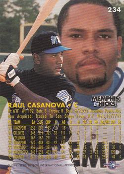 1996 Fleer Excel #234 Raul Casanova Back