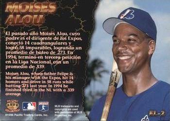 1996 Pacific Crown Collection - Estrellas Latinas #EL-2 Moises Alou Back