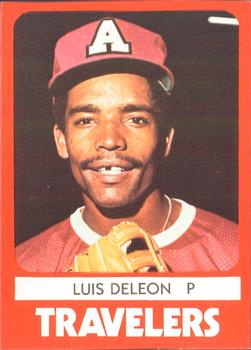 1980 TCMA Arkansas Travelers #7 Luis DeLeon Front