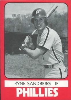 1980 TCMA Reading Phillies #22 Ryne Sandberg Front