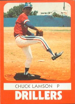 1980 TCMA Tulsa Drillers #20 Chuck Lamson Front