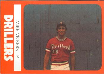 1980 TCMA Tulsa Drillers #25 Mike Vickers Front