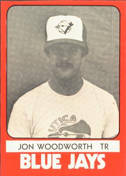 1980 TCMA Utica Blue Jays #9 Jon Woodworth Front
