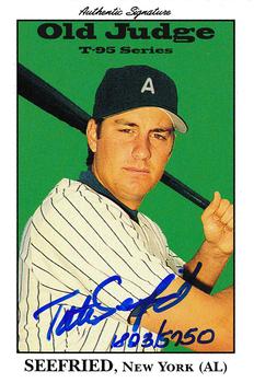 1995 Signature Rookies Old Judge - Signatures #29 Tate Seefried Front