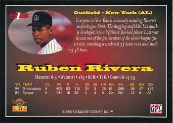 1995 Signature Rookies Old Judge - Star Squad #1 Ruben Rivera Back