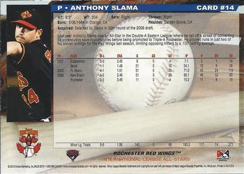 2010 Choice International League All-Stars #14 Anthony Slama Back