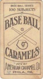 1909-11 American Caramel (E90-1) #NNO Harry Bemis Back