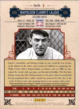 2012 Panini Cooperstown #5 Nap Lajoie Back