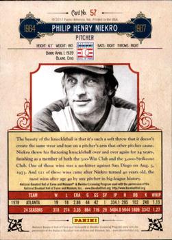 2012 Panini Cooperstown #57 Phil Niekro Back