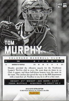 2012 Panini Elite Extra Edition #91 Tom Murphy Back