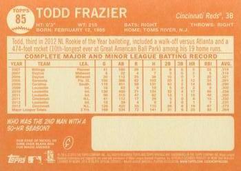 2013 Topps Heritage #85 Todd Frazier Back