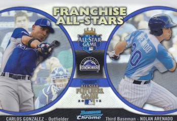 2012 Bowman Chrome - Franchise All-Stars #FAS-GA Nolan Arenado / Carlos Gonzalez Front