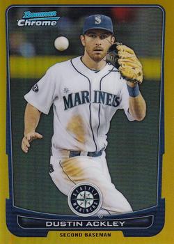 2012 Bowman Chrome - Gold Refractors #153 Dustin Ackley Front