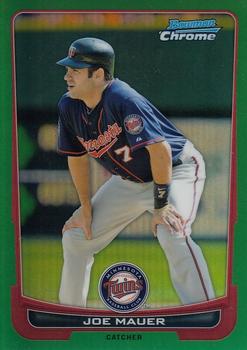 2012 Bowman Chrome - Green Refractors #170 Joe Mauer Front