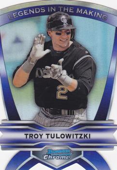 2012 Bowman Chrome - Legends In The Making Die Cuts #LIM-TT Troy Tulowitzki Front