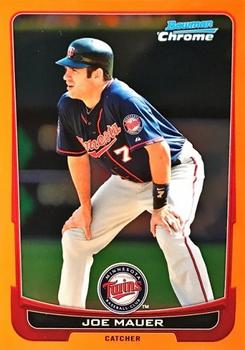 2012 Bowman Chrome - Orange Refractors #170 Joe Mauer Front