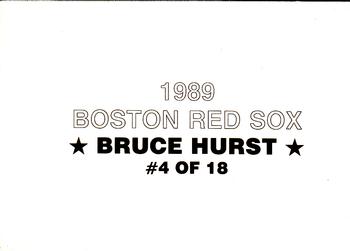 1989 Boston Red Sox Team Set (unlicensed) #4 Bruce Hurst Back