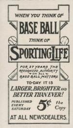 1910-11 Sporting Life M116 #NNO Babe Adams Back