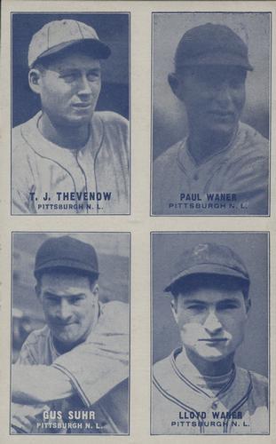 1933 Exhibits Four-in-One W463-3 #NNO Tom J. Thevenow / Paul Waner / Gus Suhr / Lloyd Waner Front