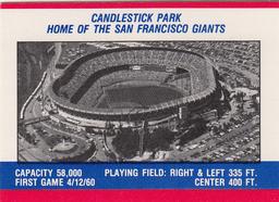 1988 Fleer Classic Miniatures - Logo Stickers (Stars) #NNO San Francisco Giants Back