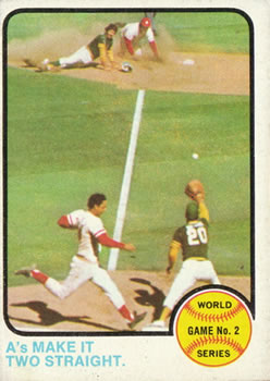 1973 Topps #204 World Series Game No. 2: A's Make It Two Straight Front